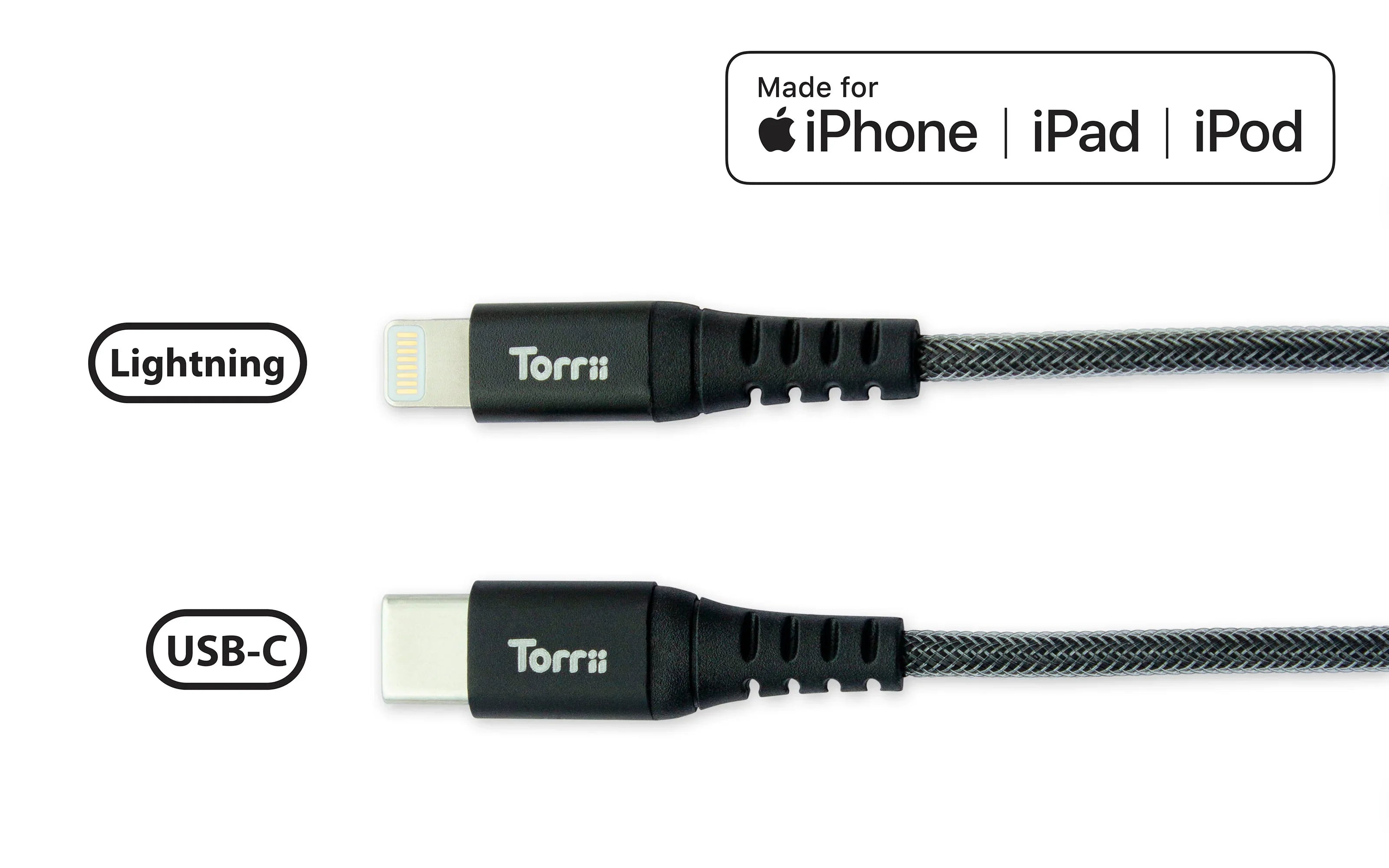 Torrii Kevable Type-C To Mfi Lightning Cable - Black - Tashqila Torrii Kevable Type-C To Mfi Lightning Cable - Black - Tashqila